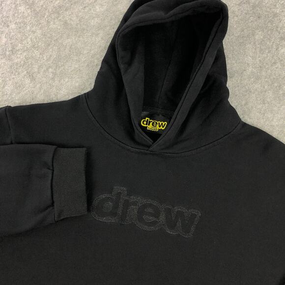 Drew House Hoodie Youth XL Black Pullover Sweatshirt Justin Bieber Embroidered